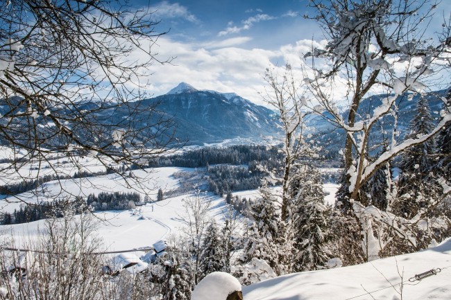 Verschneite Landschaft rund um Flachau